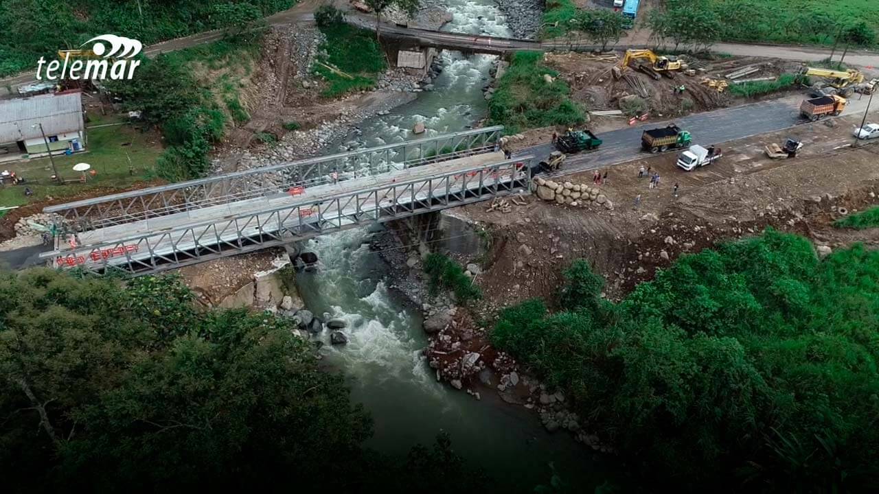 Puente delta sobre el río Lelia, listo para el tráfico.