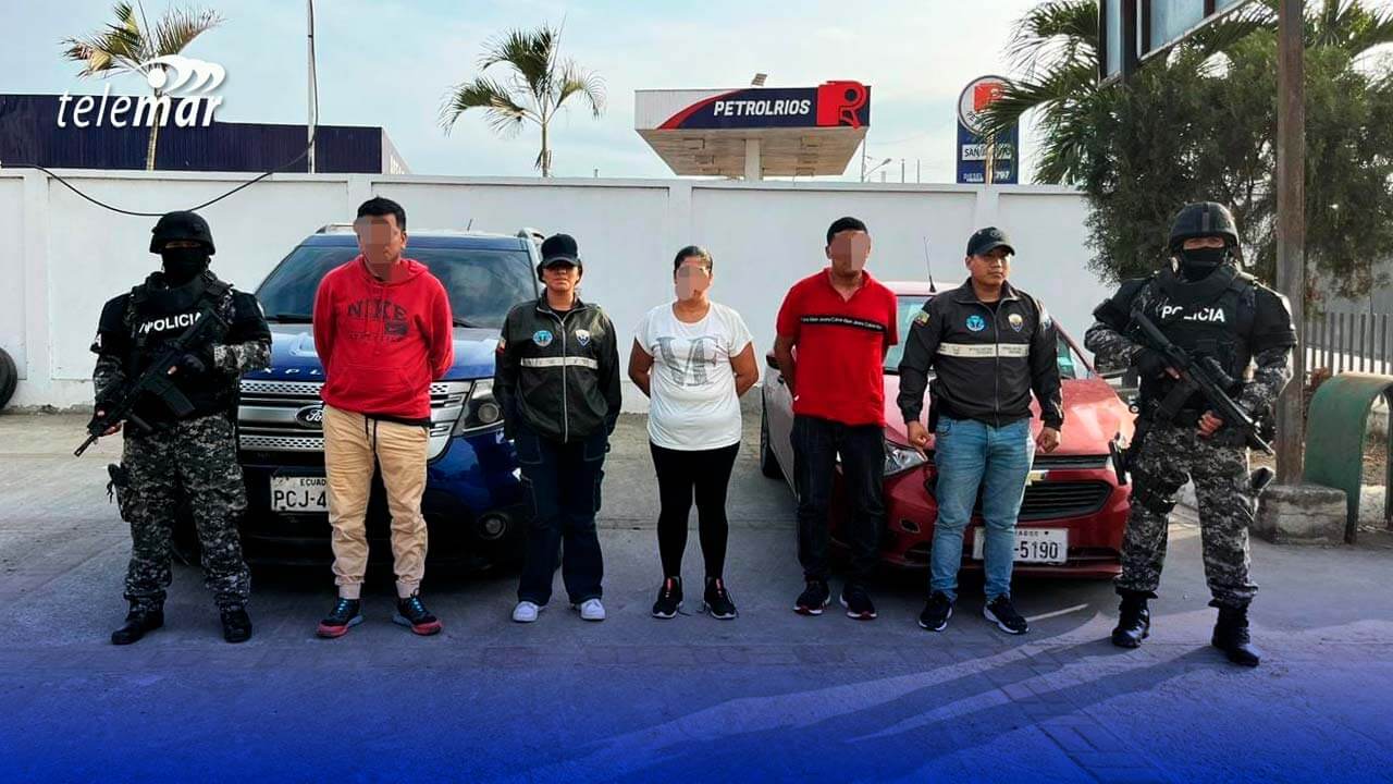 Tres detenidos por secuestro extorsivo en Bahía de Caráquez