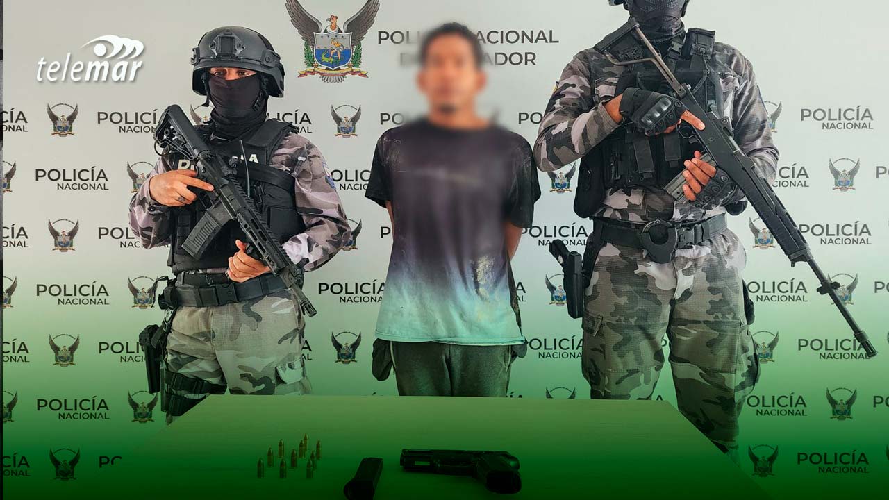 Ciudadano aprehendido en Atacames por porte ilegal de arma de fuego