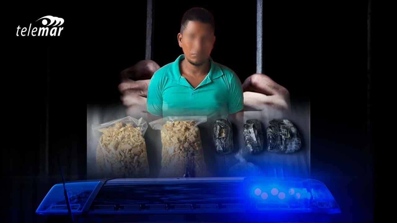 Motociclista capturado con 9 kilos de cocaína en Napo