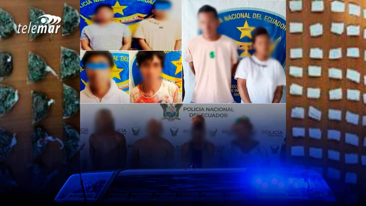 Policía captura a 10 implicados de microtráfico en Atacames