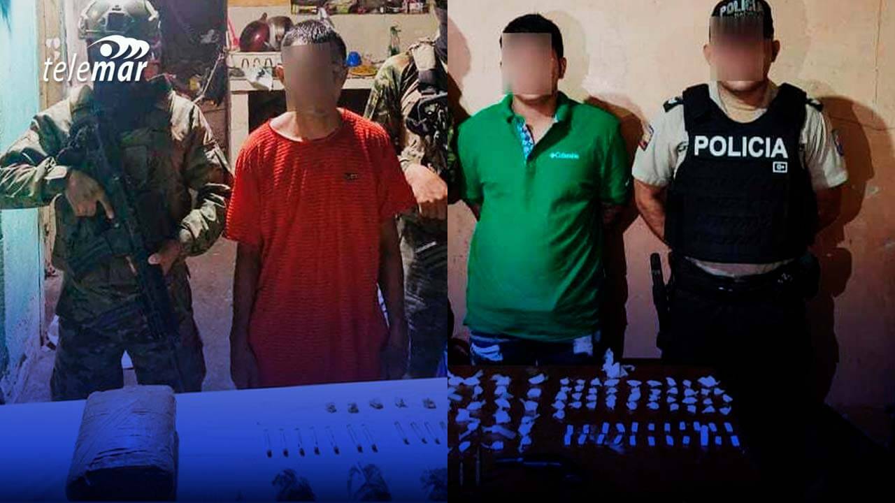 Bloque de Seguridad incauta drogas, armas y detiene a dos sospechosos en Quinindé