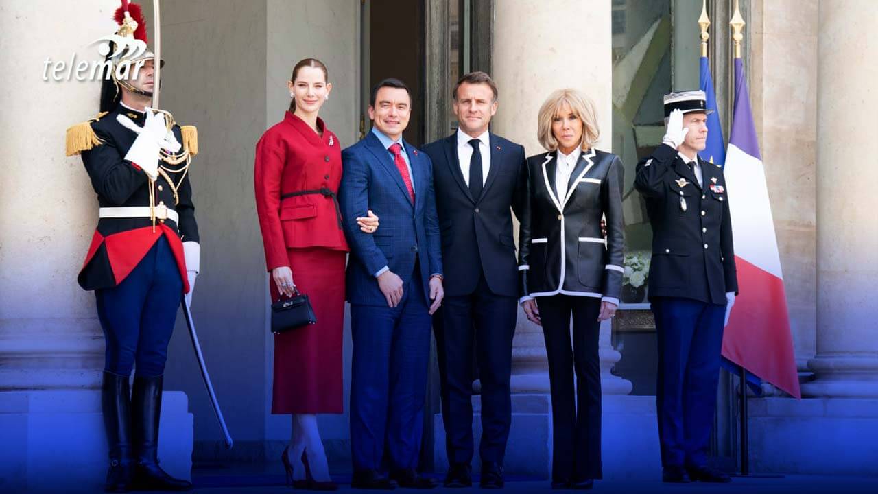 Noboa y Macron sellan cooperación en seguridad, comercio y medioambiente