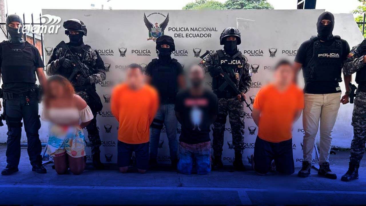 Esmeraldas: cuatro implicados en red extorsiva dirigida desde la cárcel