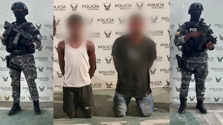 Detenidos dos miembros del GDOT "Los Tiguerones" por asalto y robo en Esmeraldas