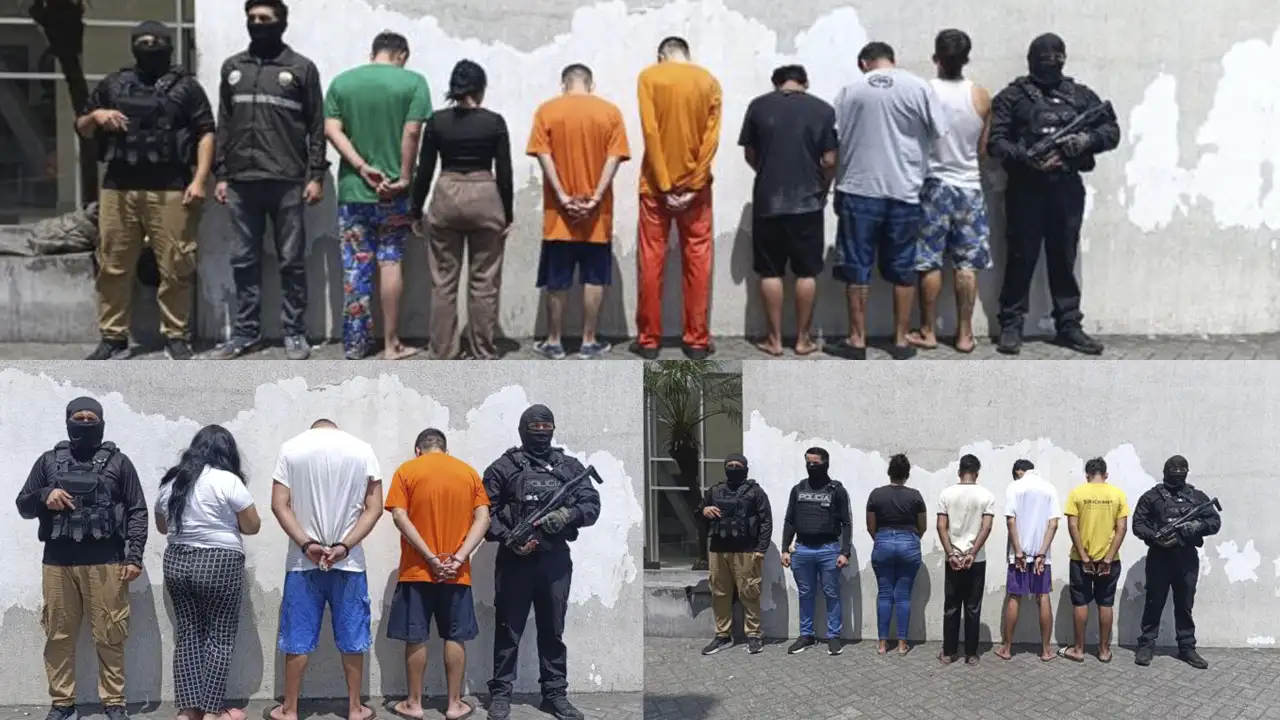 Operativo contra siete bandas dedicadas a la extorsión en Guayaquil