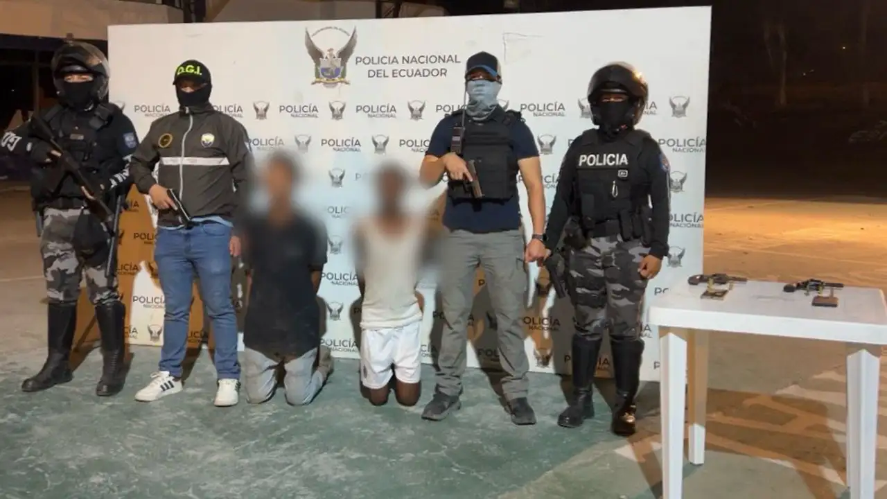 Dos aprehendidos vinculados al GDOT "Los Tiguerones" en Esmeraldas