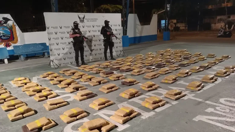 Policía incautó 294 kilos de SCSF en operativo en el sector deTahigüe, Esmeraldas
