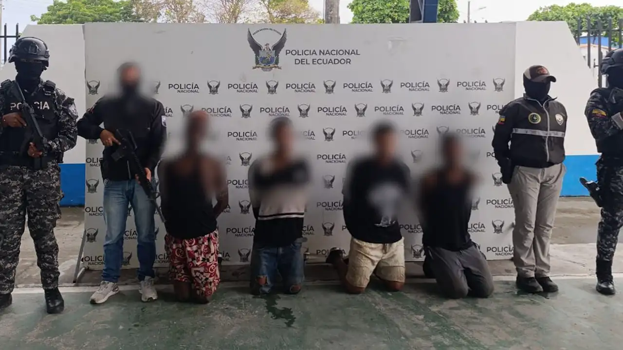 Capturados con armas de fuego en el sector Los Mangos, Esmeraldas