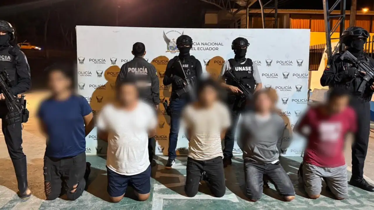 Detenidos cinco integrantes de la banda criminal "Los Gatos Secos" en Esmeraldas