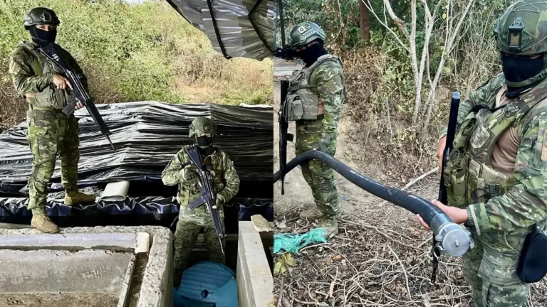 Operativo militar recupera 1450 galones de combustible en Santa Elena