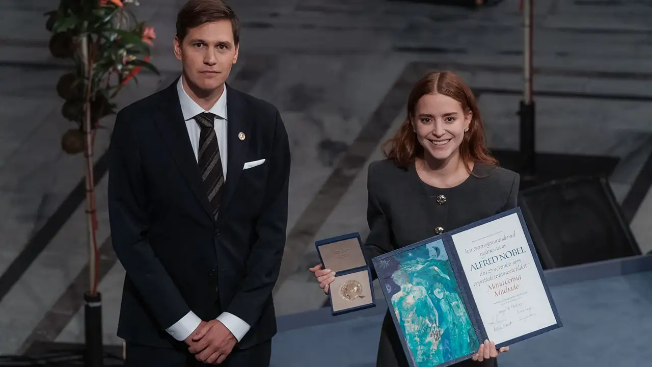 Presidente Noboa asistió a la entrega del Premio Nobel de la Paz a María Corina Machado