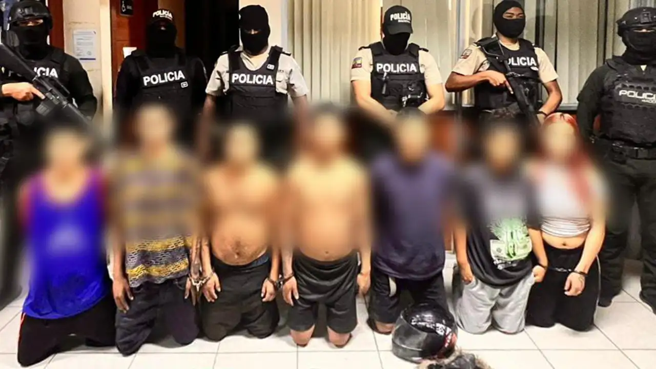 Siete detenidos vinculados a delitos de extorsión y porte de armas en Quinindé