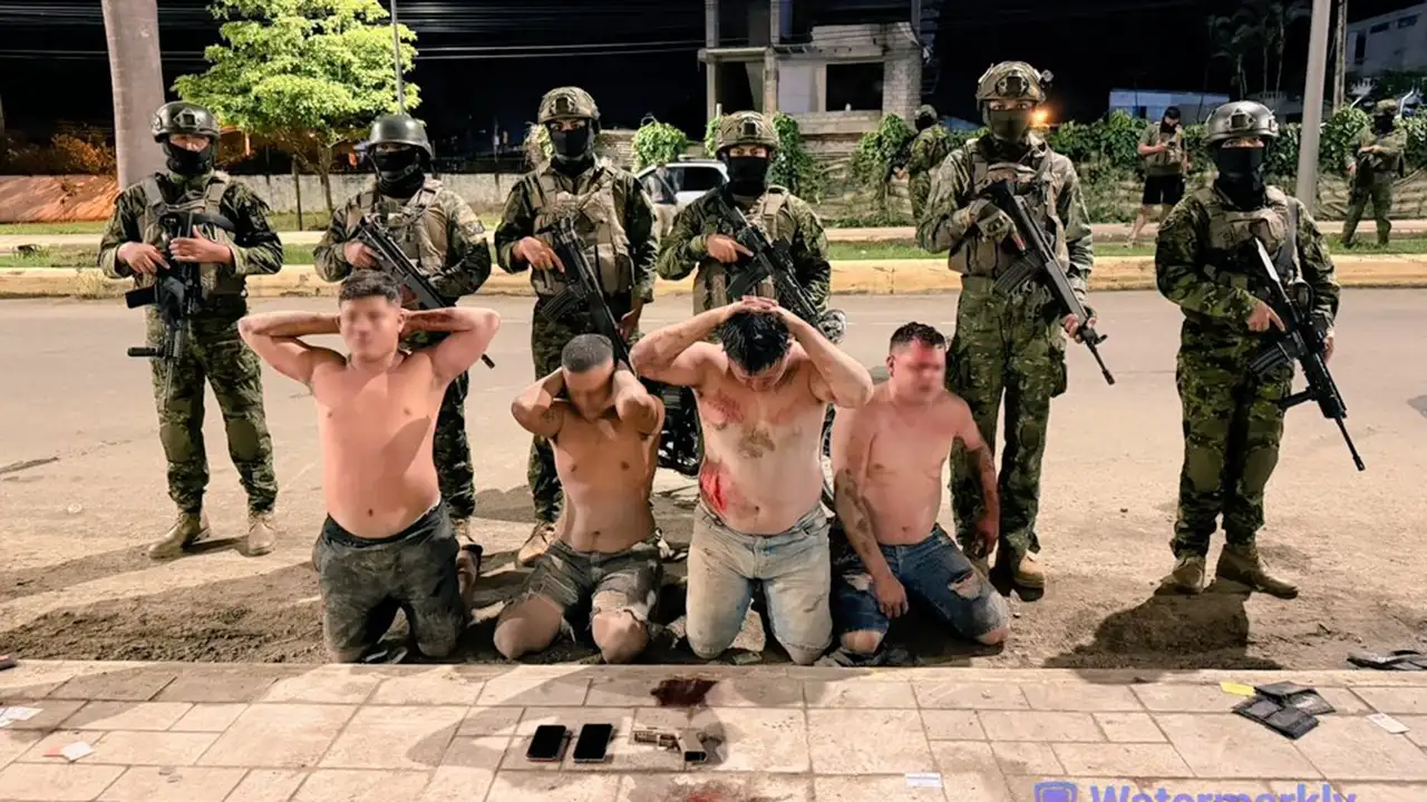 Cuatro aprehendidos vinculados a "Los Choneros" en Manabí