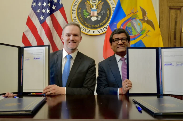 Ecuador y Estados Unidos firman histórico Acuerdo de Comercio Recíproco (ART)