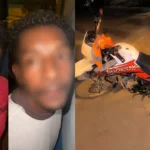 Caen dos integrantes de "Los Tiguerones" con moto robada en el sector "50 Casas"