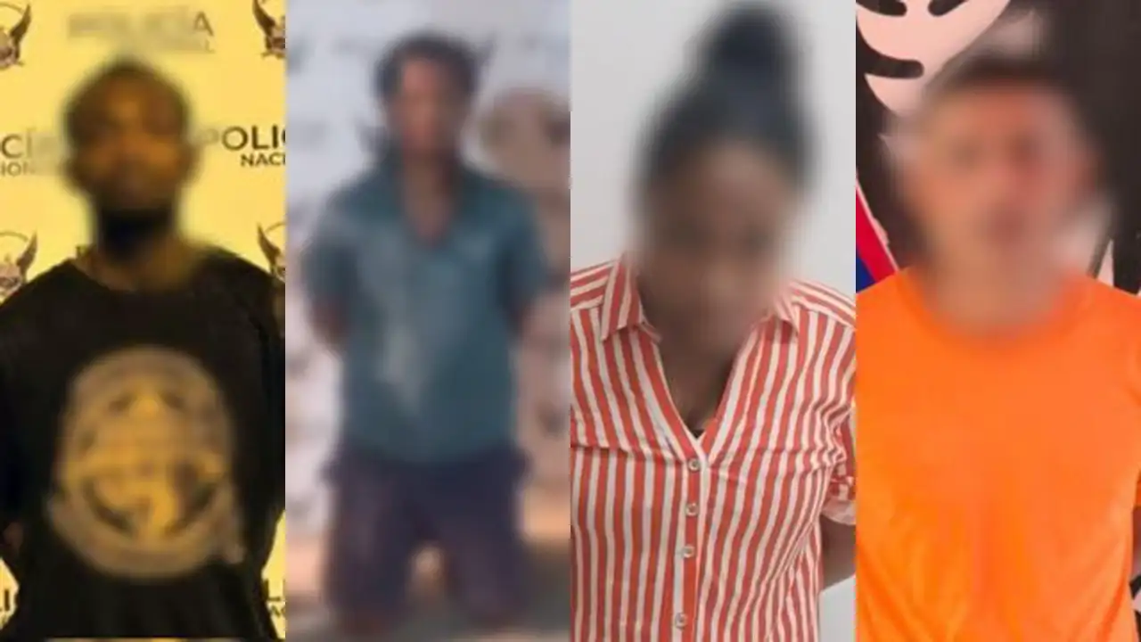 Cuatro capturados entre ellos alias “Moneda” implicado en asesinato en Esmeraldas
