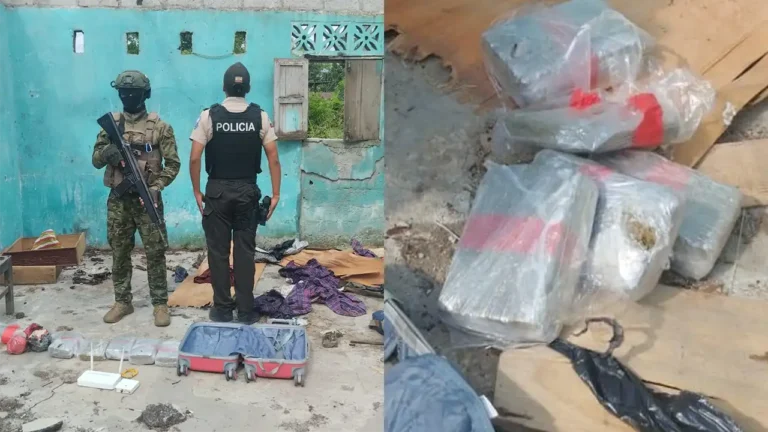 Ejército halla droga en viviendas abandonadas en el barrio 2 de Mayo, Quinindé