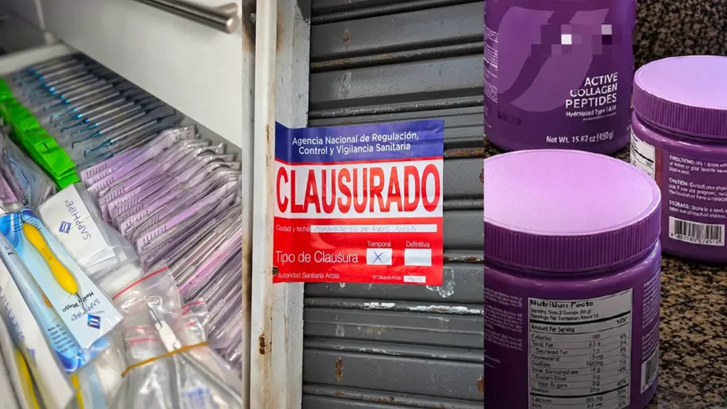 Arcsa clausura local de insumos dentales y decomisa cosméticos y suplementos falsos en Guayaquil