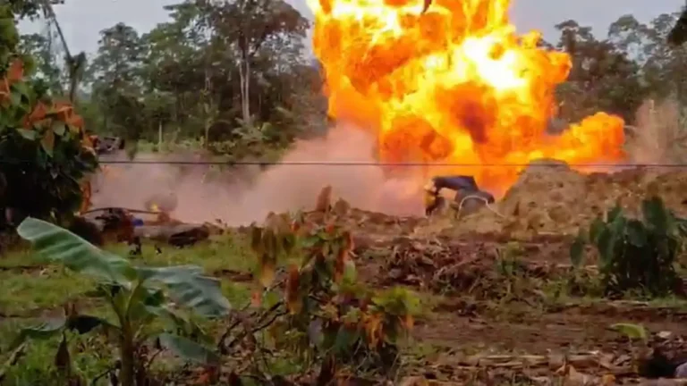Armada desarticuló campamento de minería ilegal en San Lorenzo