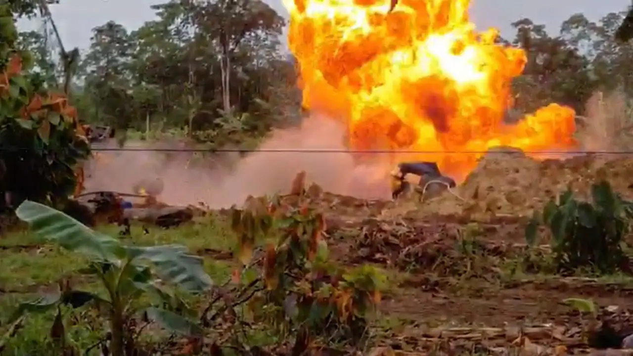 Armada desarticuló campamento de minería ilegal en San Lorenzo