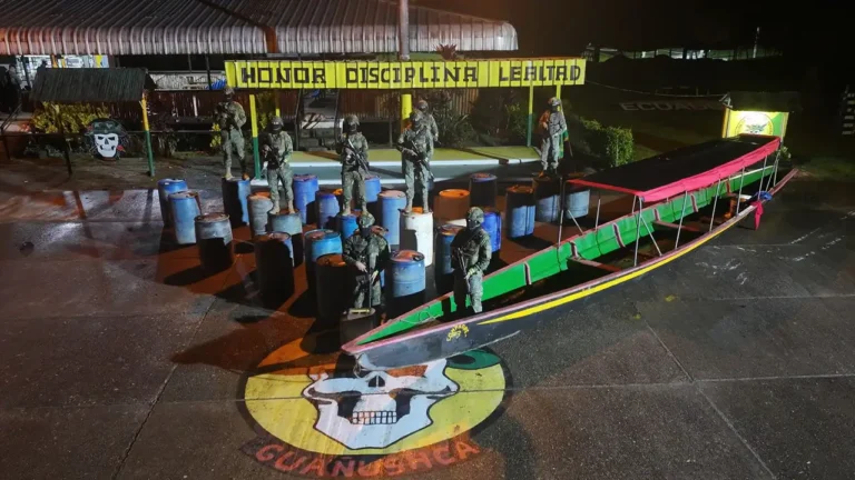Ejército desmantela centro de acopio de precursores químicos en Sucumbíos
