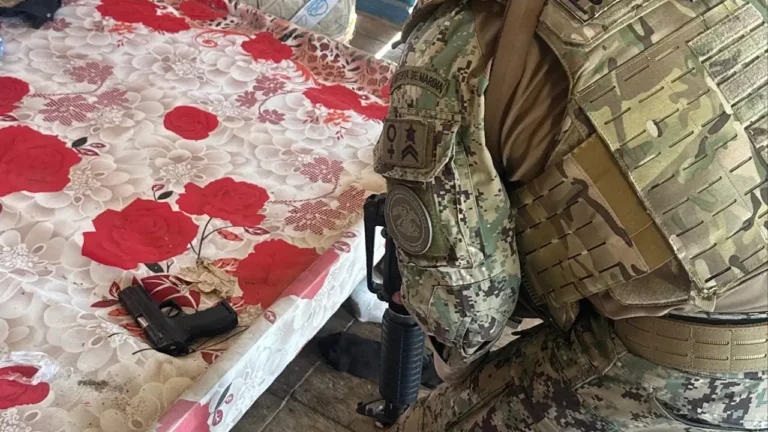 FF.AA encuentra pistola traumática en vivienda abandonada en Camarones