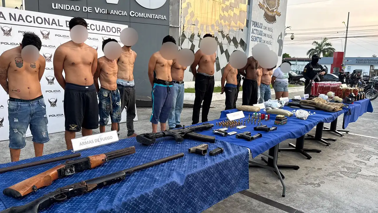 Golpea a siete bandas criminales con 17 detenidos en Guayaquil