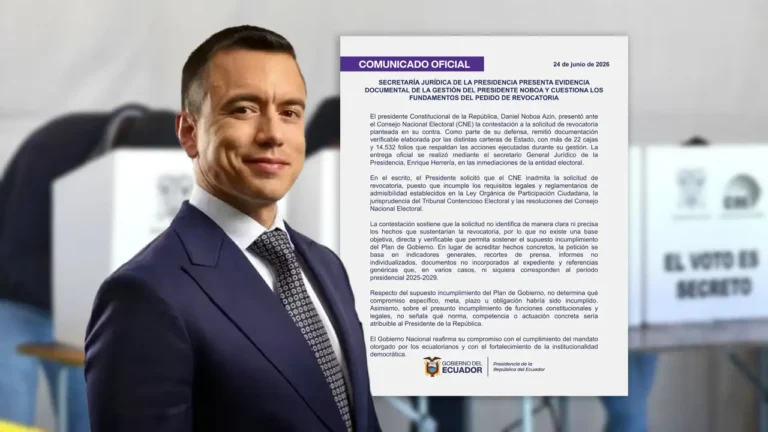 Gobierno presenta 14 mil folios ante el CNE y solicita inadmitir pedido de revocatoria de mandato