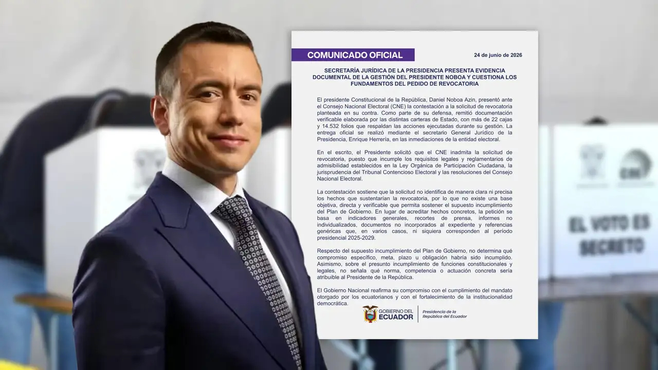 Gobierno presenta 14 mil folios ante el CNE y solicita inadmitir pedido de revocatoria de mandato