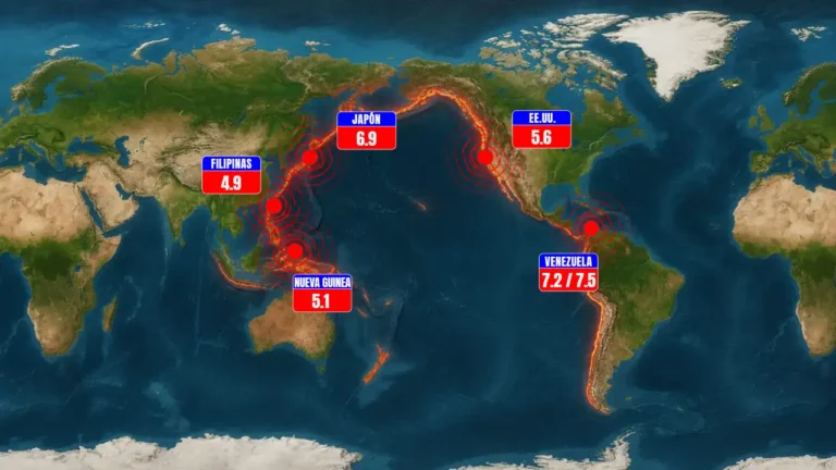 Inusual actividad tectónica en el Cinturón de Fuego golpean Venezuela, Japón y EE. UU.