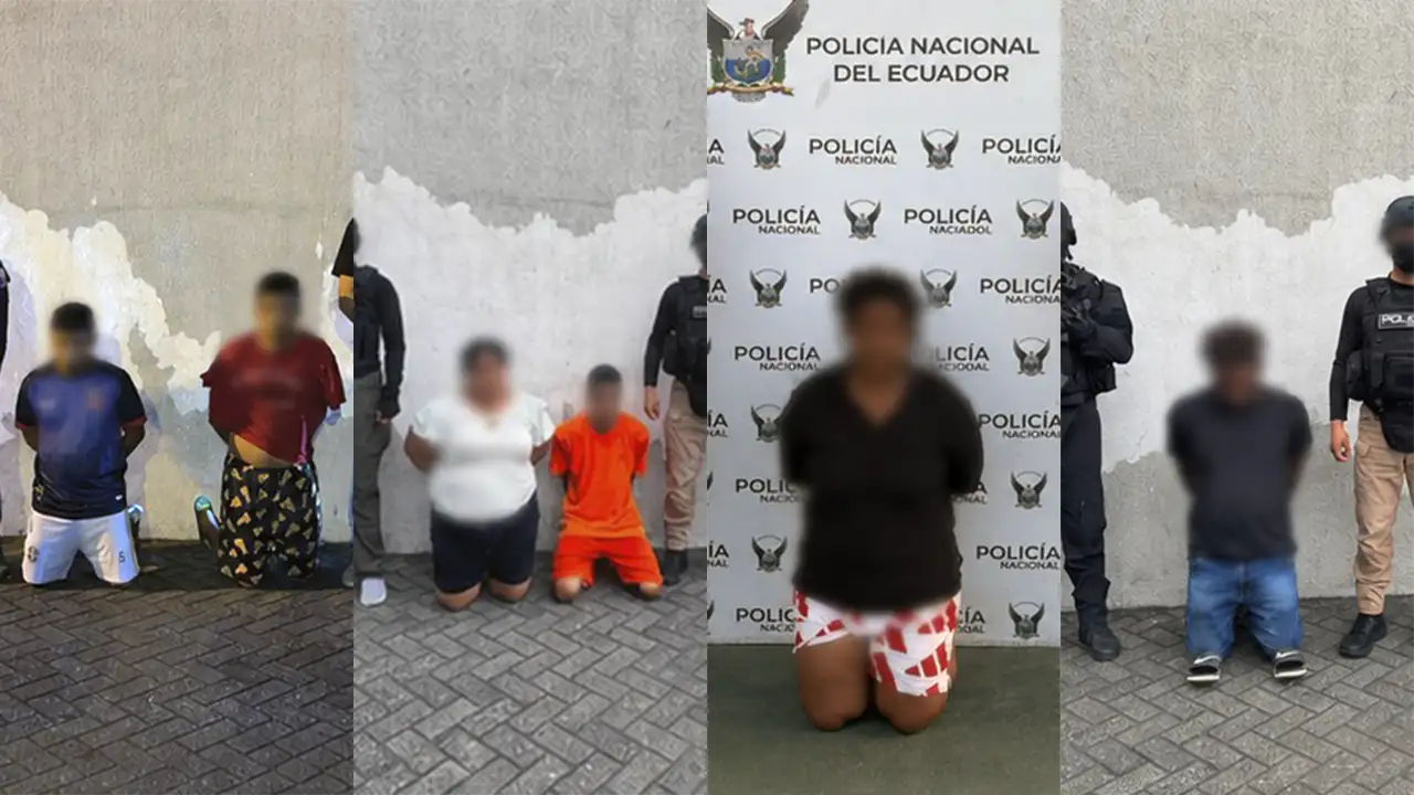 Seis detenidos por secuestro y extorsión en Guayaquil y Esmeraldas