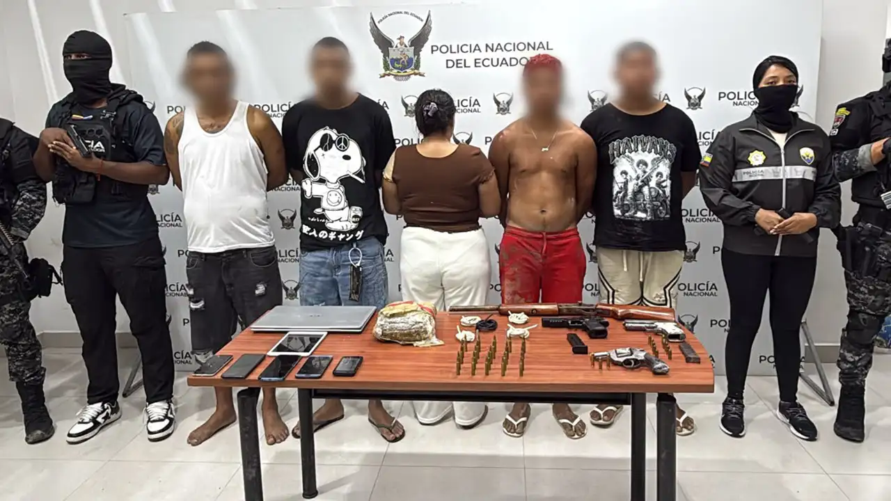 Operativo desmantela célula de extorsión y sicariato de "Los Tiguerones" en Muisne
