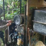 FF. AA. destruyeron instalaciones de minería ilegal en el sector Angostura, Eloy Alfaro