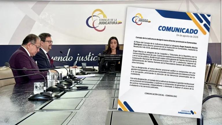 La Judicatura nombra a Ángel Macías Rodríguez director provincial en Esmeraldas