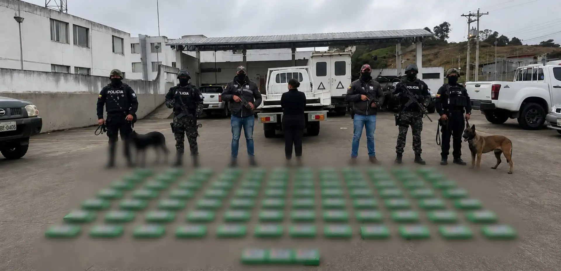 Mujer transportaba 370 kilos de cocaína en un camión con doble fondo en Tulcán