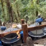 Operación militar desmantela campamento de minería ilegal en Urcuquí