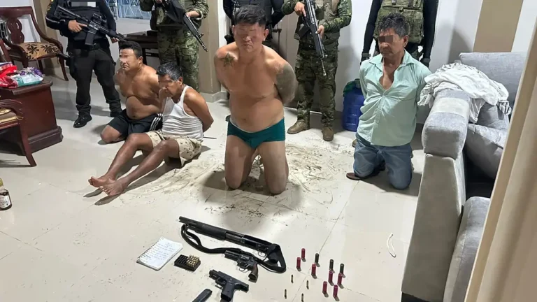 Operativo deja cuatro detenidos por tráfico de armas y explosivos en Milagro