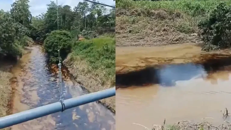 Situación controlada tras derrame de petróleo en el río Cupa, Quinindé