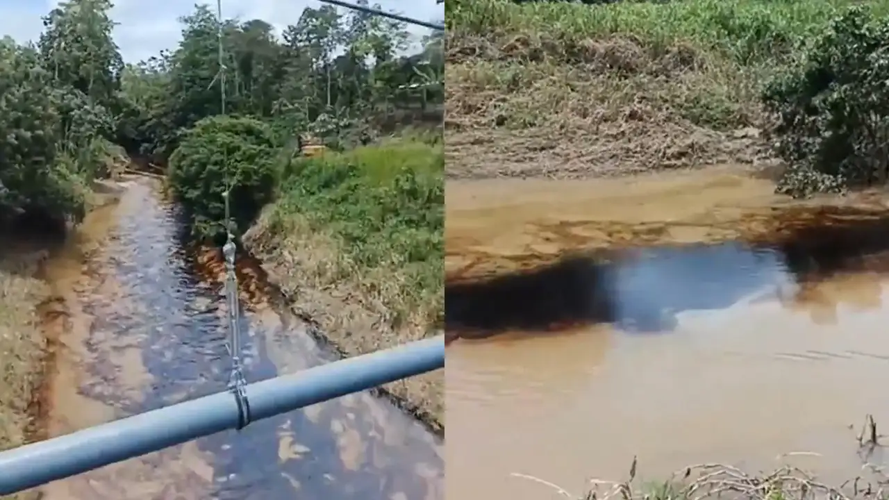 Situación controlada tras derrame de petróleo en el río Cupa, Quinindé